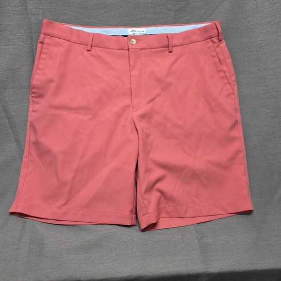 Peter Millar Other - Peter Millar Mens Performance Golf Shorts Coral Pink Size 38 Crown Sport